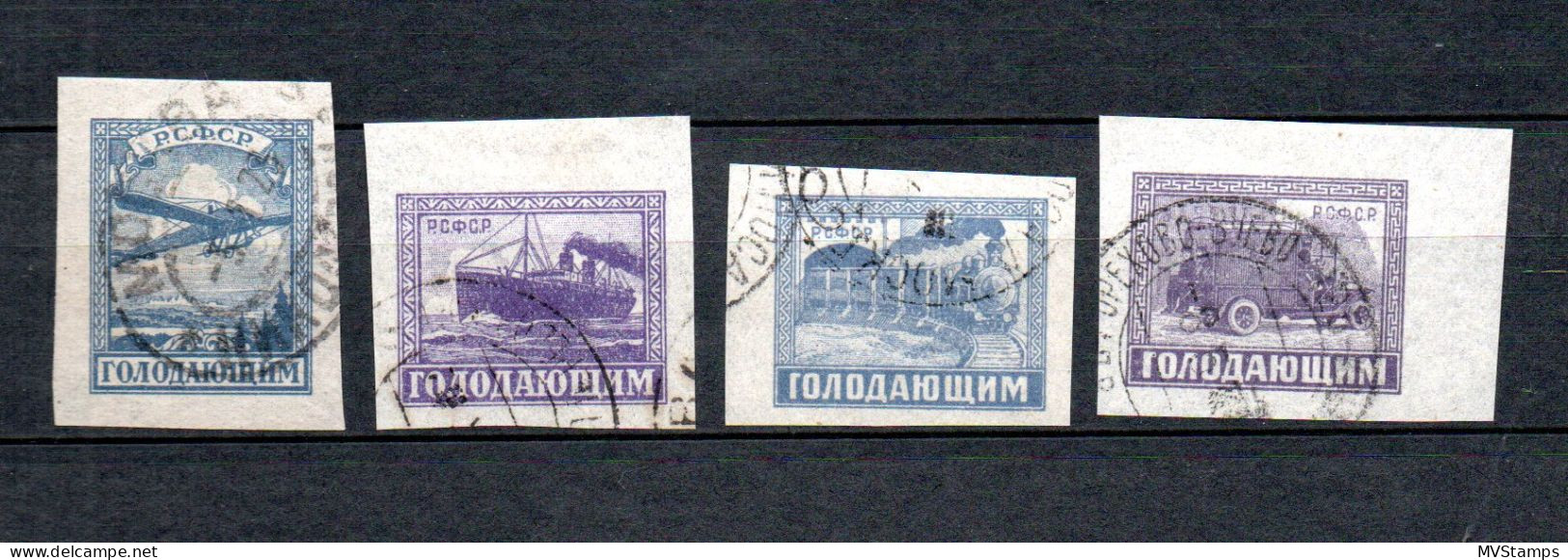 Russia 1922 Old Set Hunger-help/Transport Stamps (Michel 191/94) Nice Used - Used Stamps
