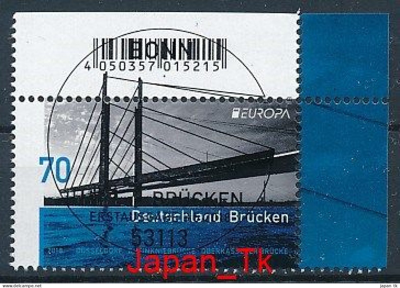 GERMANY Mi.Nr. 3383 Europa: Brücken - ESST Bonn - Eckrand Oben Rechts - Used - Used Stamps