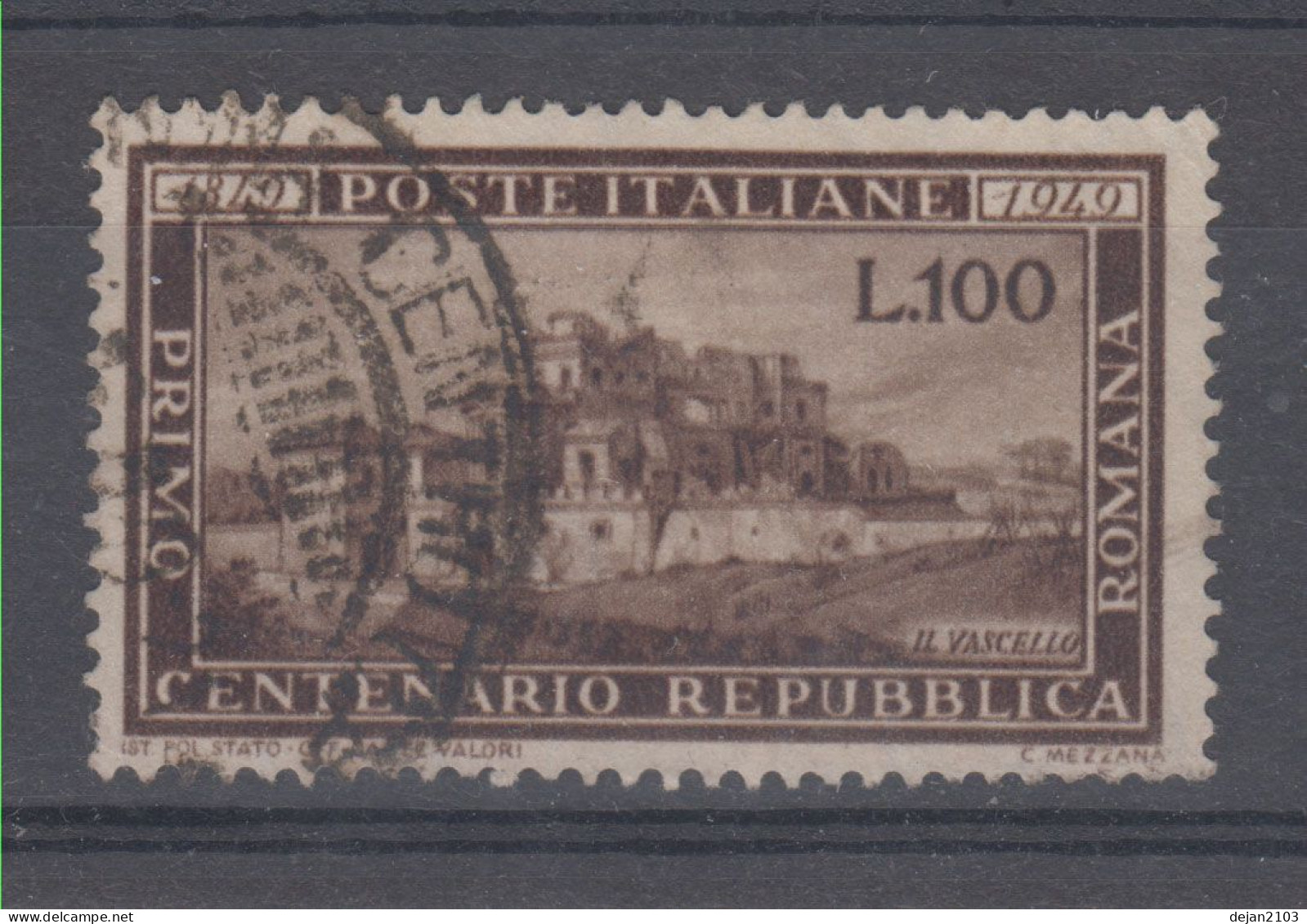 Italy 100 Years Since Republica Romana Mi#773 1949 USED - 1946-60: Afgestempeld