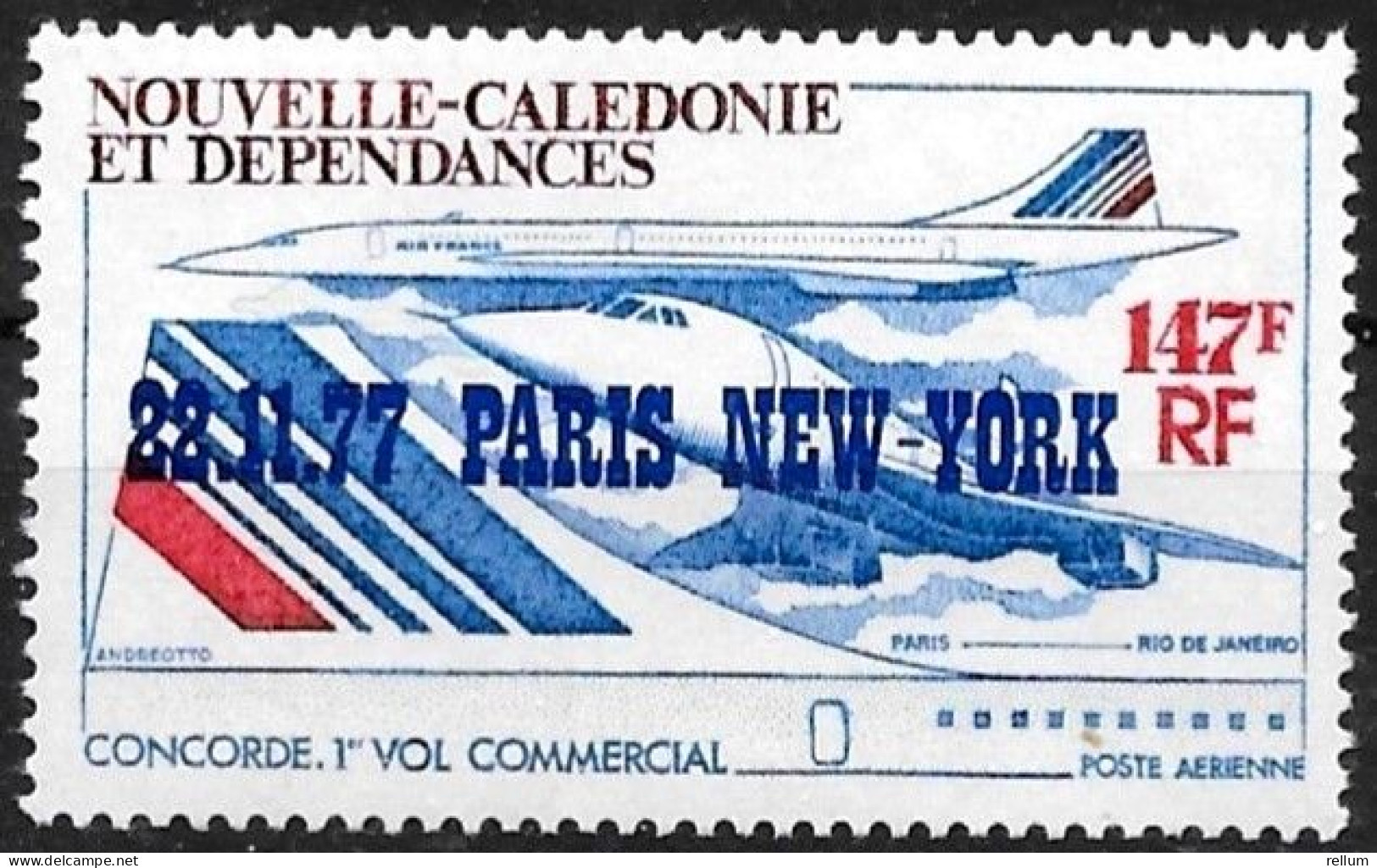 Nouvelle Calédonie 1977 - Yvert N° PA 181 - Michel N° 603 ** - Unused Stamps