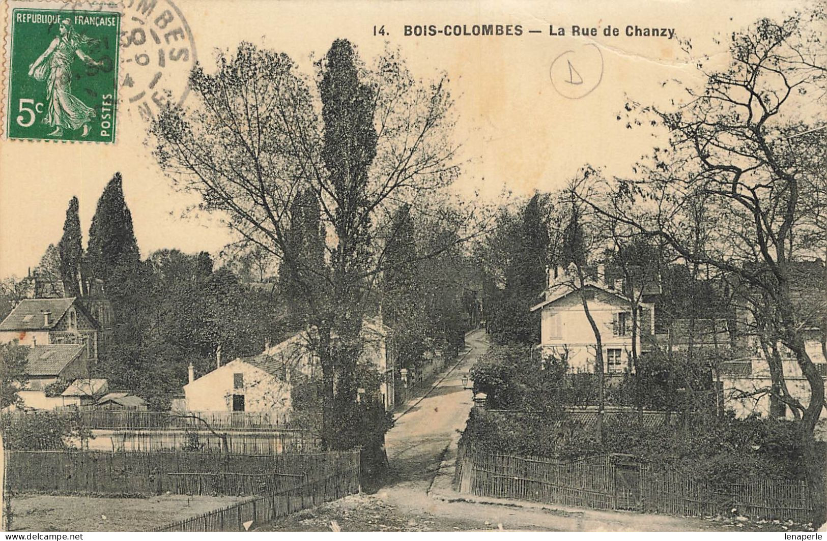 D9939 Bois Colombes La Rue De Chanzy - Sonstige & Ohne Zuordnung