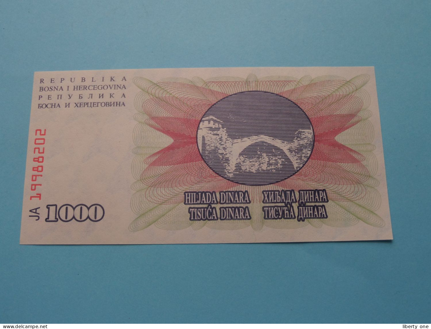 1000 Dinara - 1992 ( For Grade, Please See Photo ) UNC ! - Bosnia Erzegovina