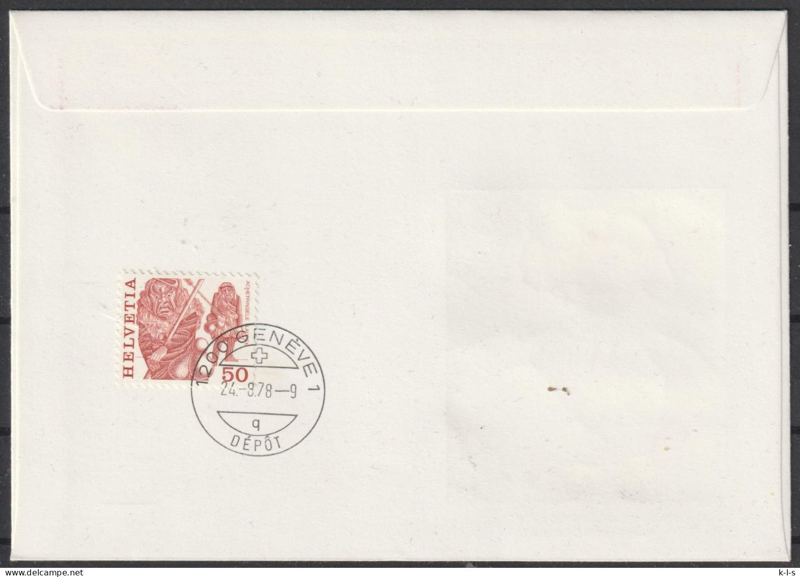 Schweiz: 1978, FDC Fernbrief In EF, Mi. Nr. 1104 Ay, Freimarke: 40 C. Volksbräuche. EStpl. GENEVE - Covers & Documents