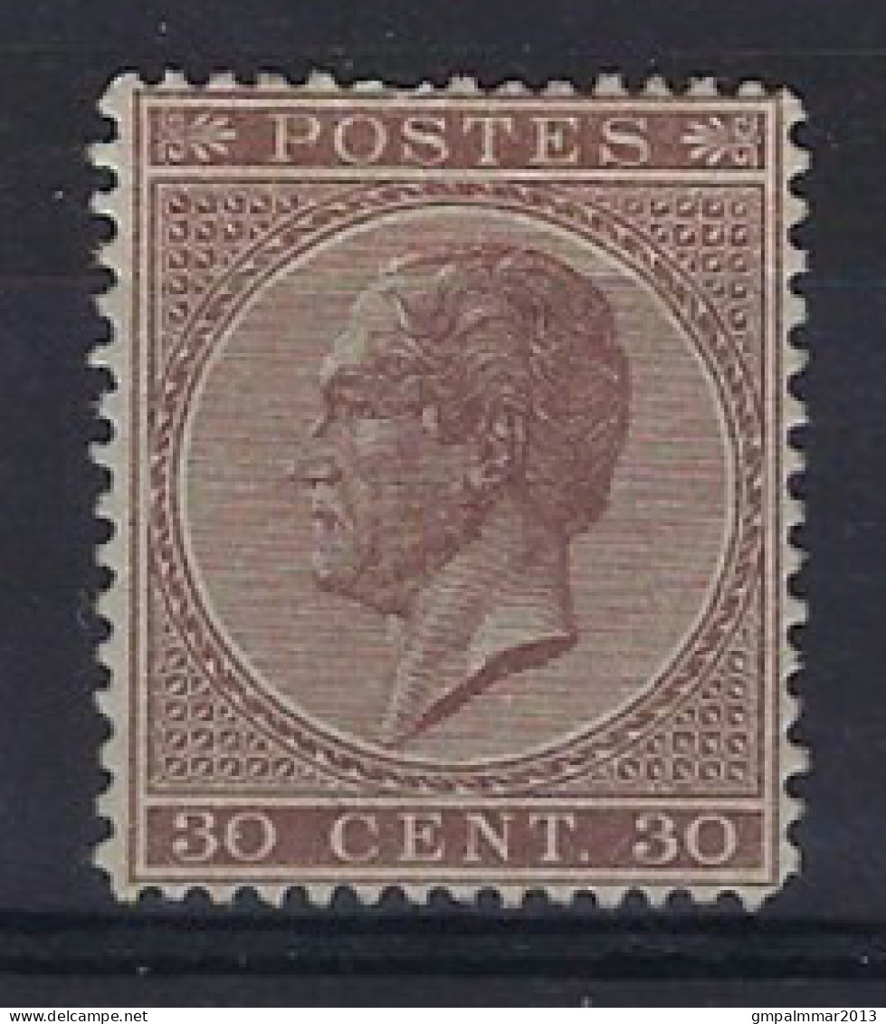 Leopold I In Profiel Nr. 19 Tanding 14 1/2 X 14 (*) Postfris Zonder Gom En In Goede Staat ; Zie Ook 2 Scans ! LOT 314 - 1865-1866 Perfil Izquierdo