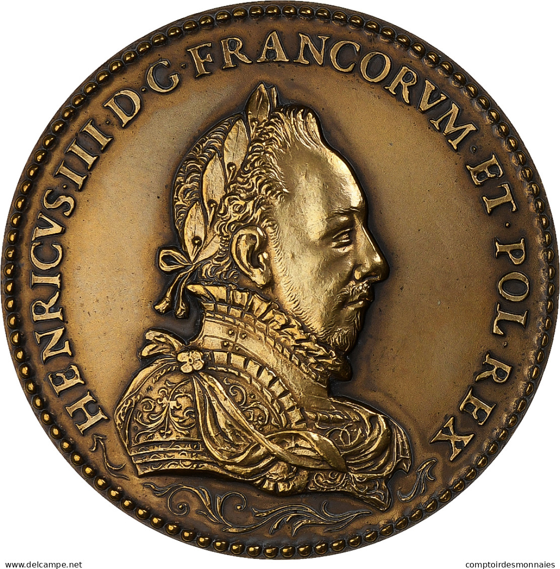 France, Médaille, Henri III, Bronze, SPL - Sonstige & Ohne Zuordnung