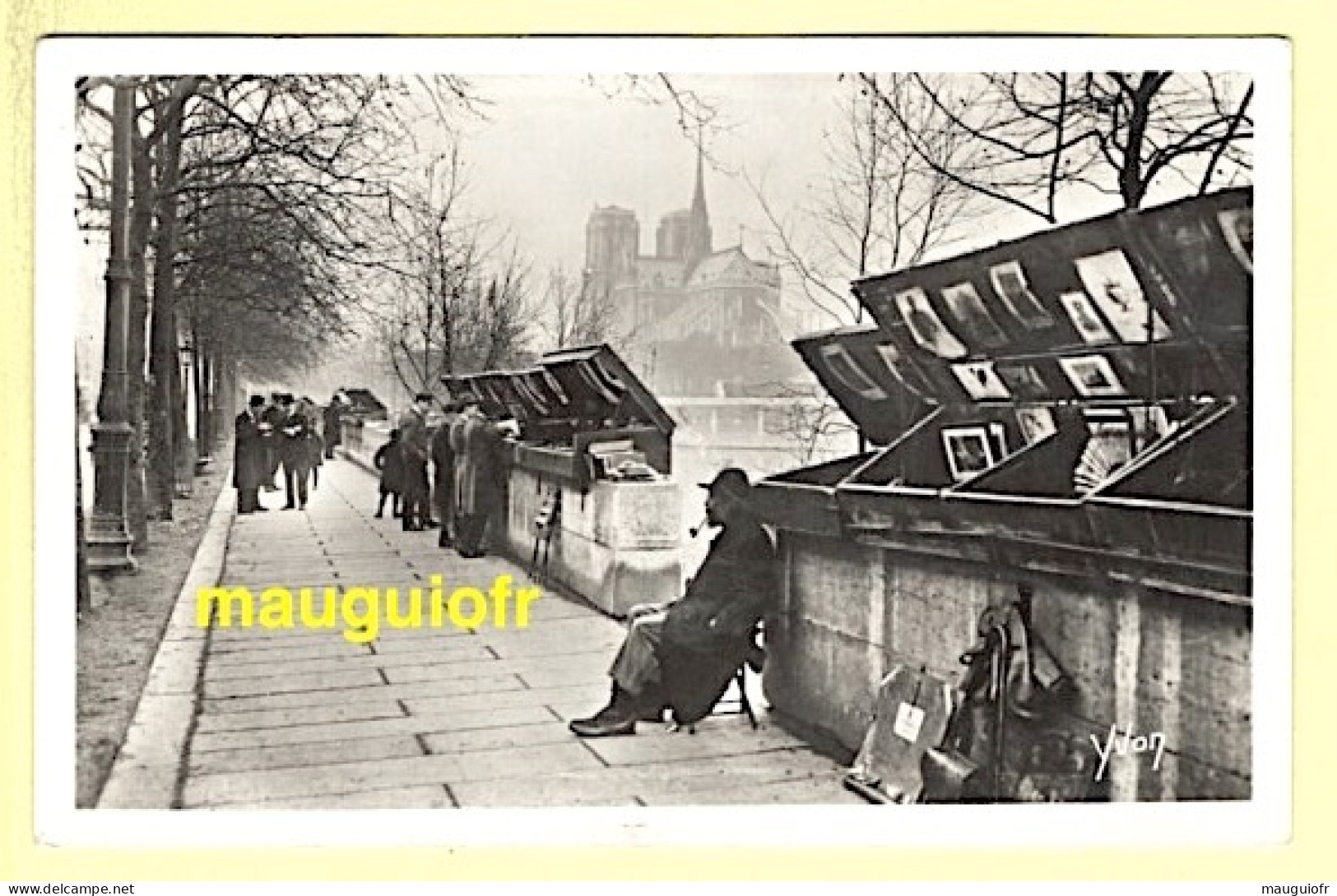 75 PARIS / LES BOUQUINISTES DU QUAI DE TOURNELLE / ANIMÉE / 1952 - La Seine Et Ses Bords