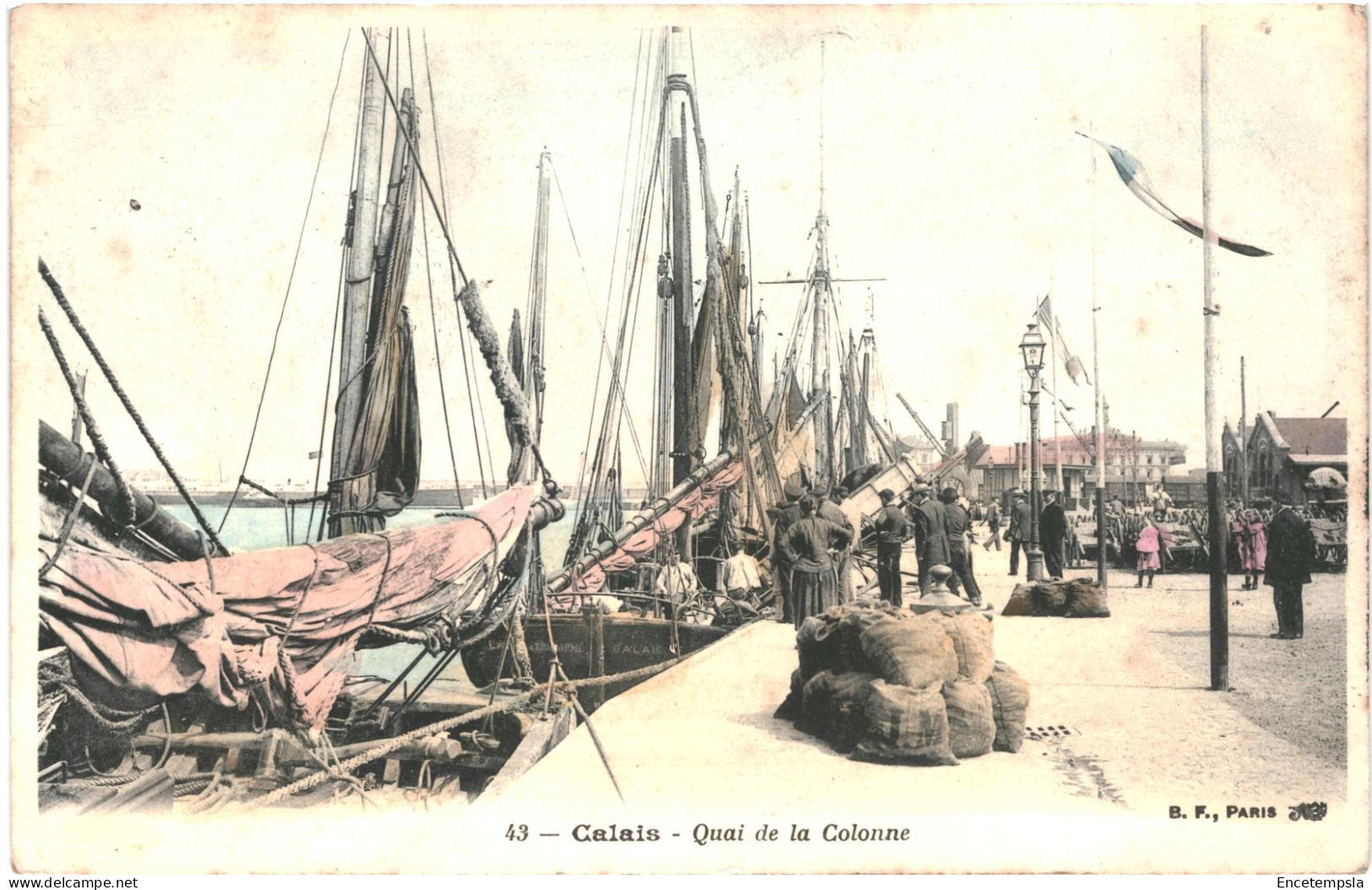 CPA Carte Postale France Calais Quai De La Colonne 1905 VM80872 - Calais