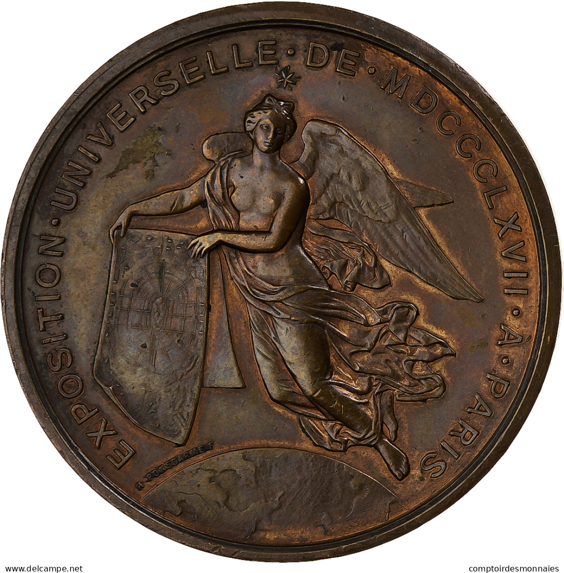 France, Médaille, Exposition Universelle De Paris, 1867, Cuivre, Ponscarme - Andere & Zonder Classificatie