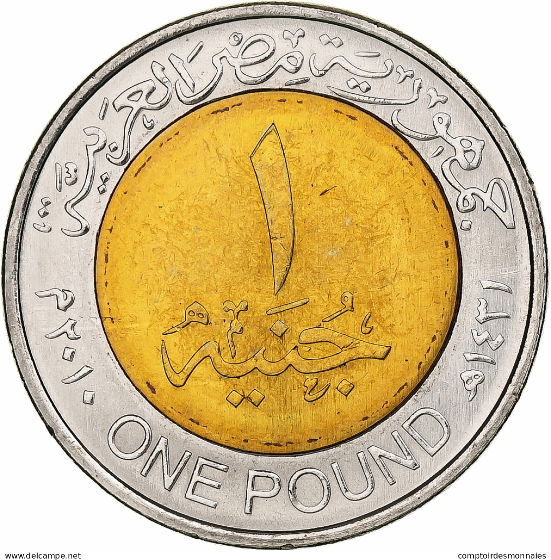 Égypte, Pound, 2010/AH1431, Bimétallique, SPL+, KM:940a - Aegypten