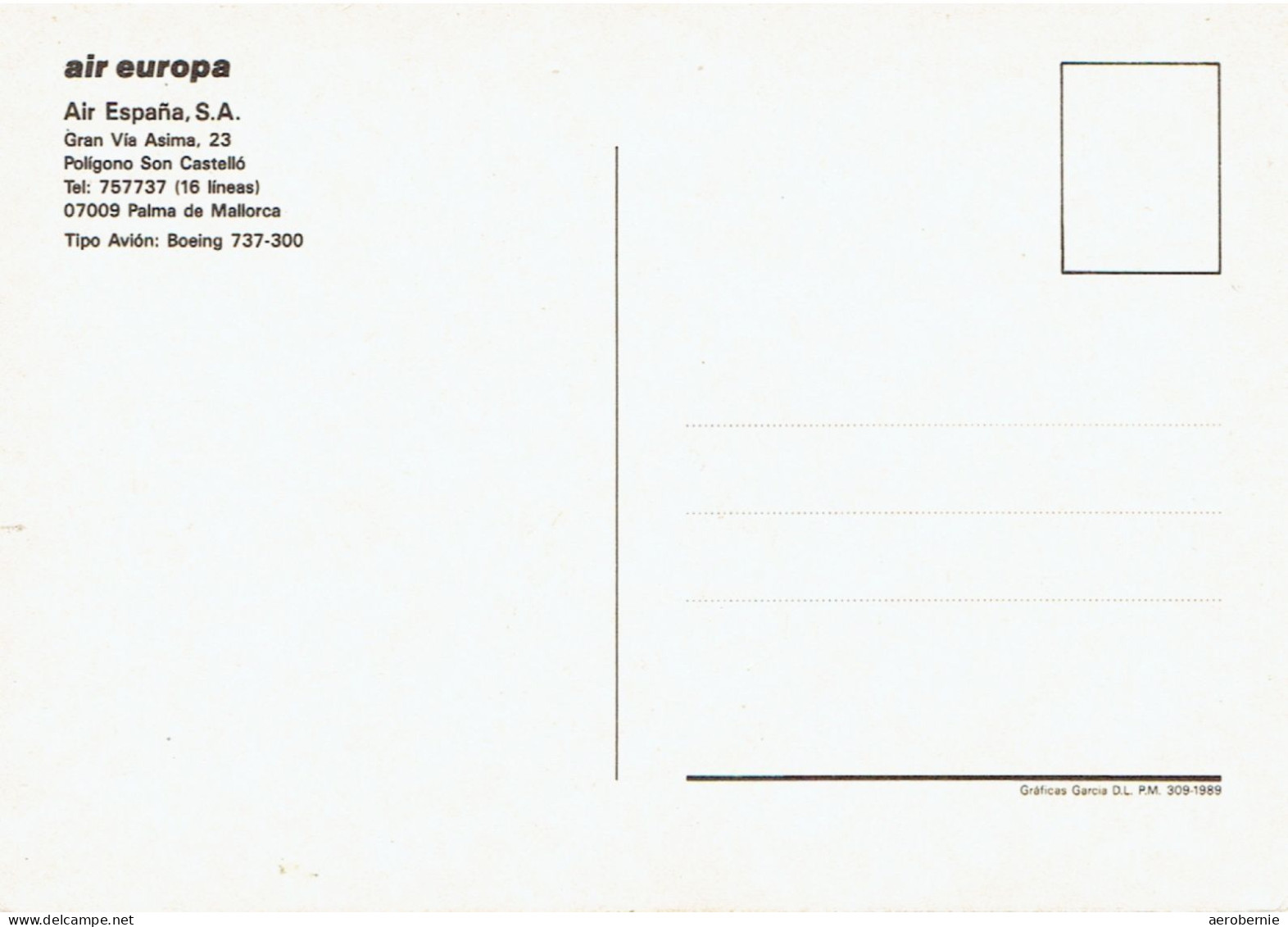 AIR EUROPA - Boeing 737-300 (airline Issue) - 1946-....: Modern Era