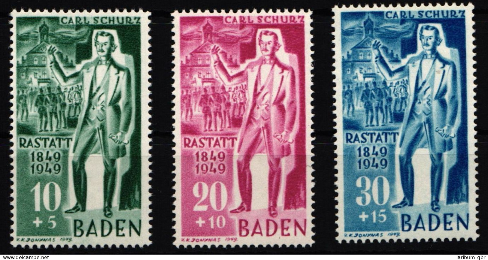 Französische Zone Baden 50-52 Postfrisch #NL374 - Autres & Non Classés