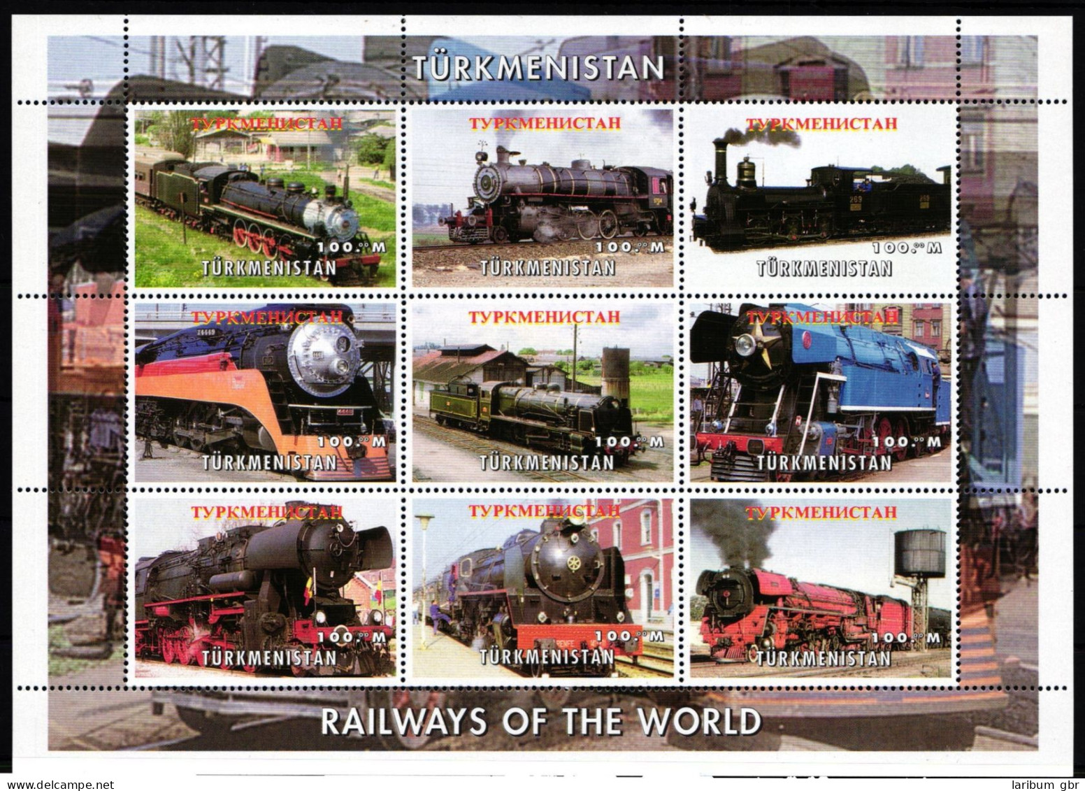 Turkmenistan Block Lokomotive Postfrisch #NP198 - Turkmenistan