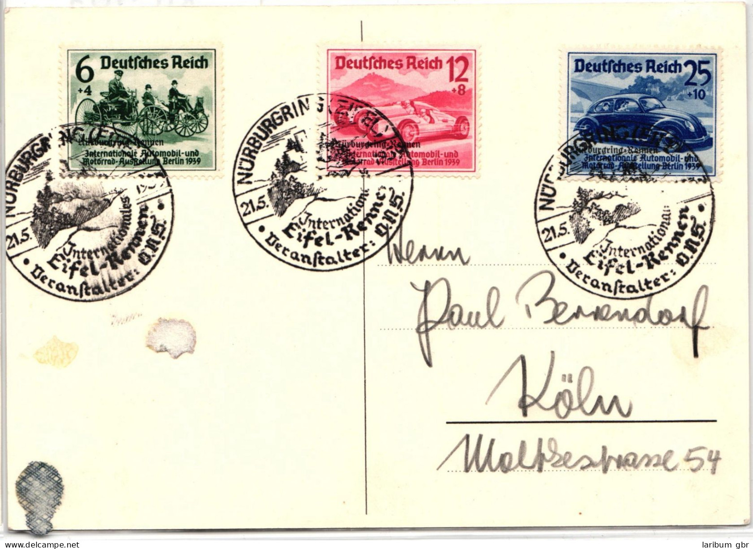 Deutsches Reich 695-697 Auf Postkarte Karte Schlechter Zustand #NL381 - Other & Unclassified