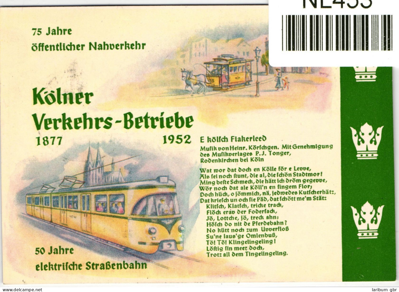 BRD Bund 305 Auf Postkarte Der Kölner Verkehrsbetriebe #NL453 - Otros & Sin Clasificación