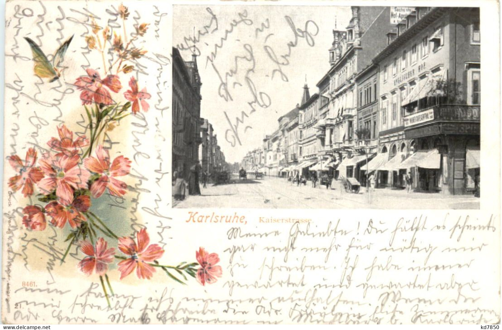 Karlsruhe - Kaiserstrasse - Litho - Karlsruhe