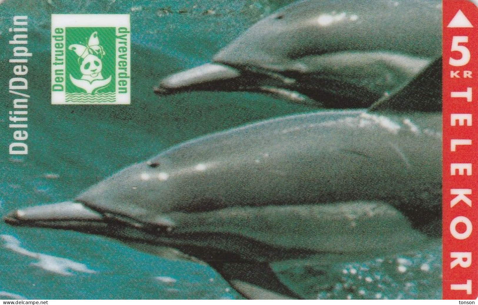 Denmark, KP 101, Dolphins (Puzzle 2/2), Mint Only 2.500 Issued, 2 Scans.  Please Read - Danimarca