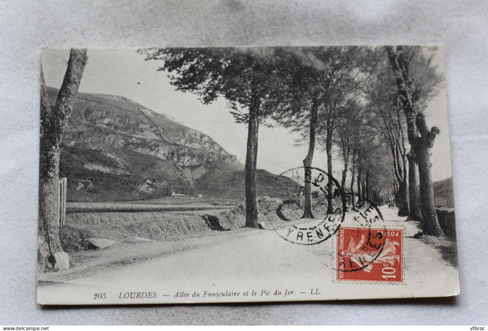 N808, Cpa 1911, Lourdes, Allée Du Funiculaire Et E Pi Du Jer, Hautes Pyrénées 65 - Lourdes