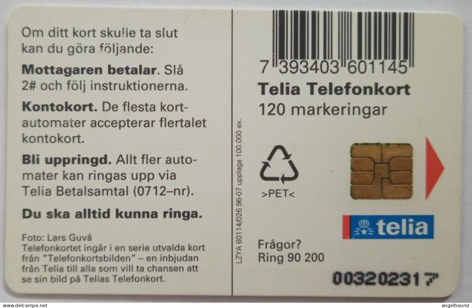 Sweden 120Mk. Chip Card - White Goats - Schweden