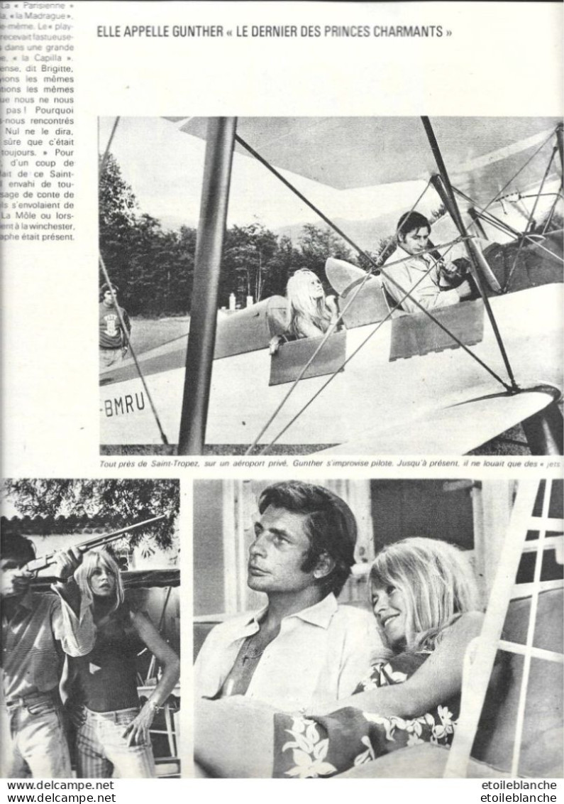 3 Revues Paris Match BRIGITTE BARDOT - 1966 Gunther Sachs, Tahiti, Guépard - 1983 Roger Vadim, Chiens, St Tropez - Allgemeine Literatur