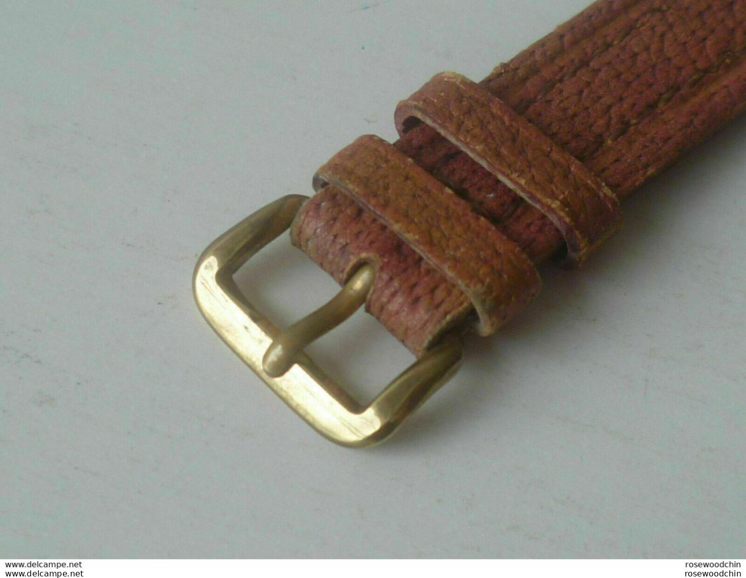 Vintage ! 16mm Titus Technos Casual Pin Buckle Leather Wrist Watch Strap Band - Relojes De Bolsillo