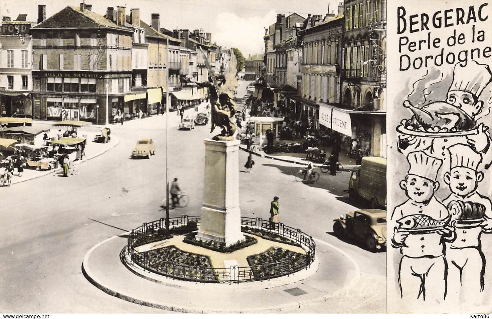 Bergerac * Place , Monument Aux Morts Et Rue De La Résistance - Bergerac