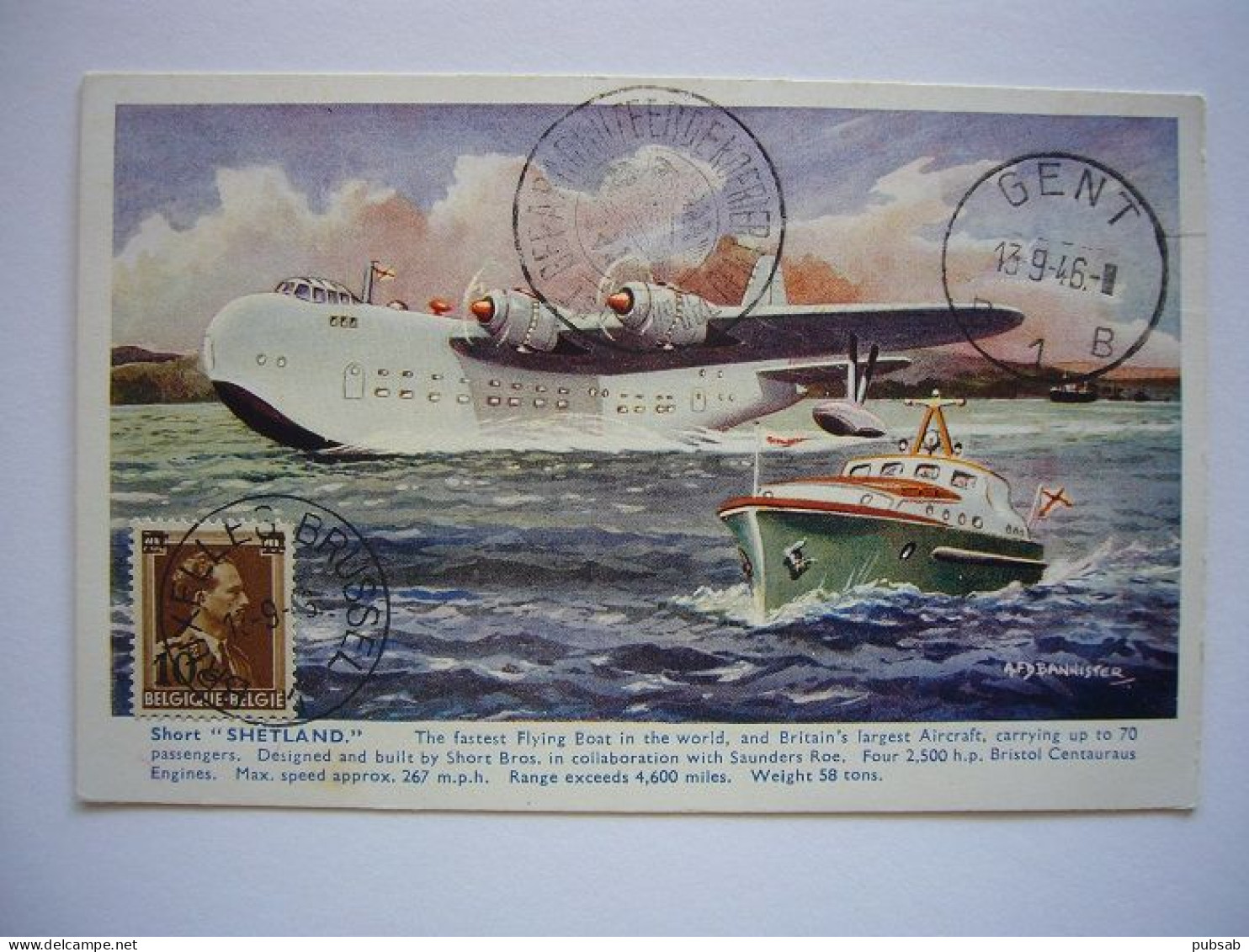 Avion / Airplane / IMPERIAL AIRWAYS / Short S. 25 Sunderland / Carte Maximum - 1919-1938: Between Wars