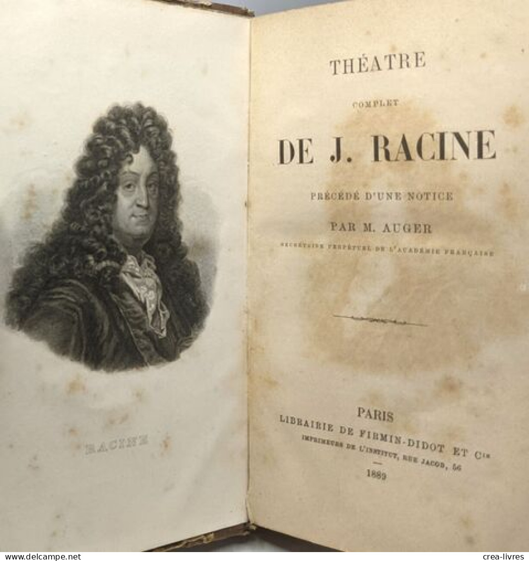 Théâtre Complet De J. Racine - Précédé D'une Notice M. Auger - Französische Autoren