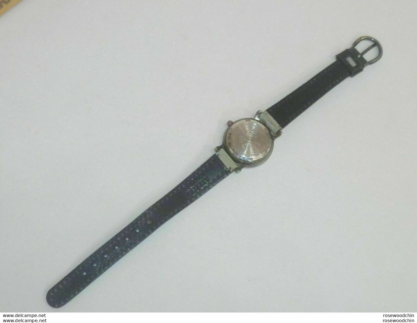 Vintage !! 90s' Disney Mickey Mouse Watch With Leather Strap - Antike Uhren