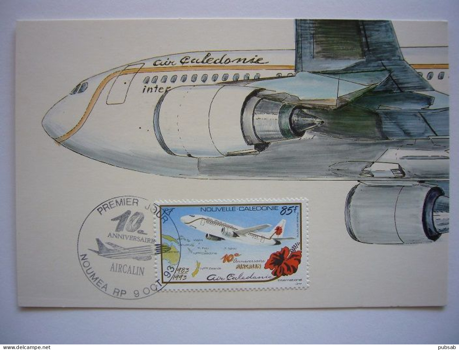 Avion / Airplane / AIR CALEDONIE / Airbus A330 / Carte Maximum - 1946-....: Ere Moderne