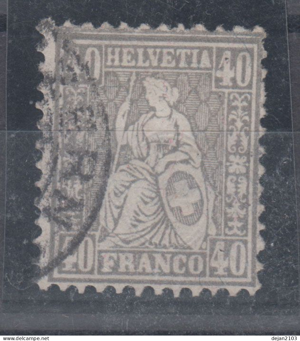 Switzerland 40 Franco Mi# 42 Faser Paper 1881 USED - Oblitérés