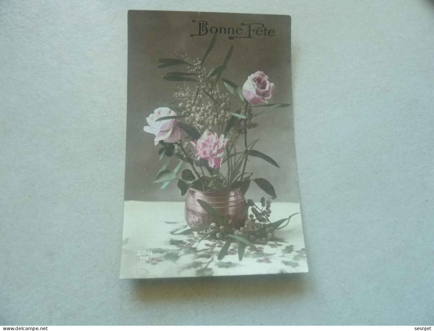 Roses Vase En Cuivre - 228 - Editions Zed - Platine - A. Noyer - Année 1916 - - Bloemen