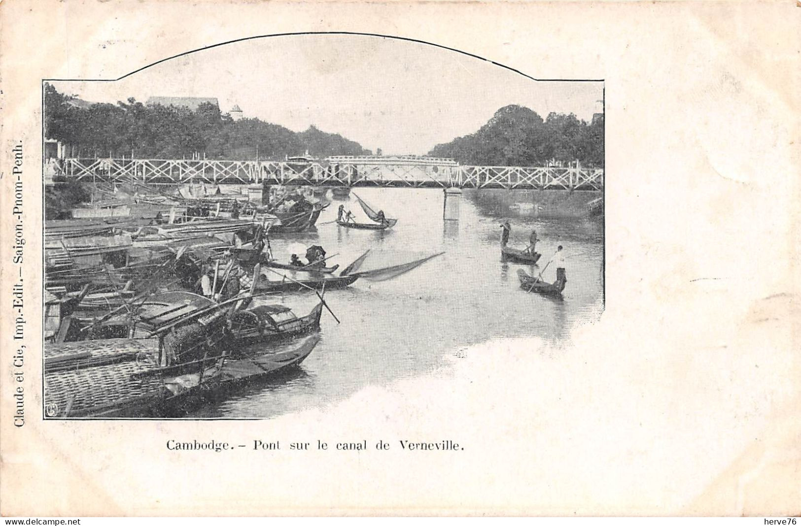 CAMBODGE - Pont Sur Le Canal De Verneville - Cambodia