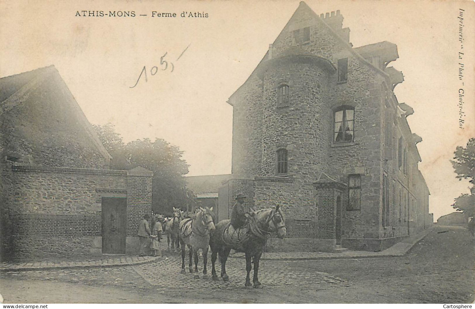 CPA 91 Essonne > Athis Mons FERME D'Athis - Chevaux - Athis Mons