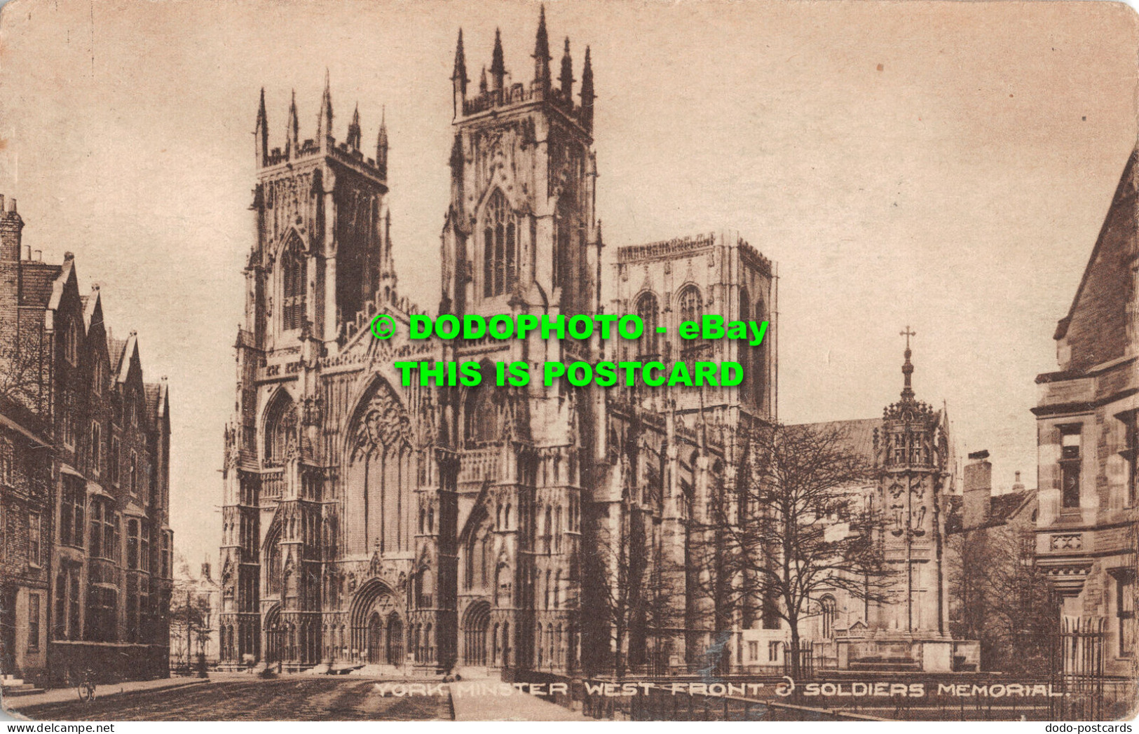 R513872 York Minster. West Front And Soldiers Memorial. Pres Bureau. Philco Seri - Monde