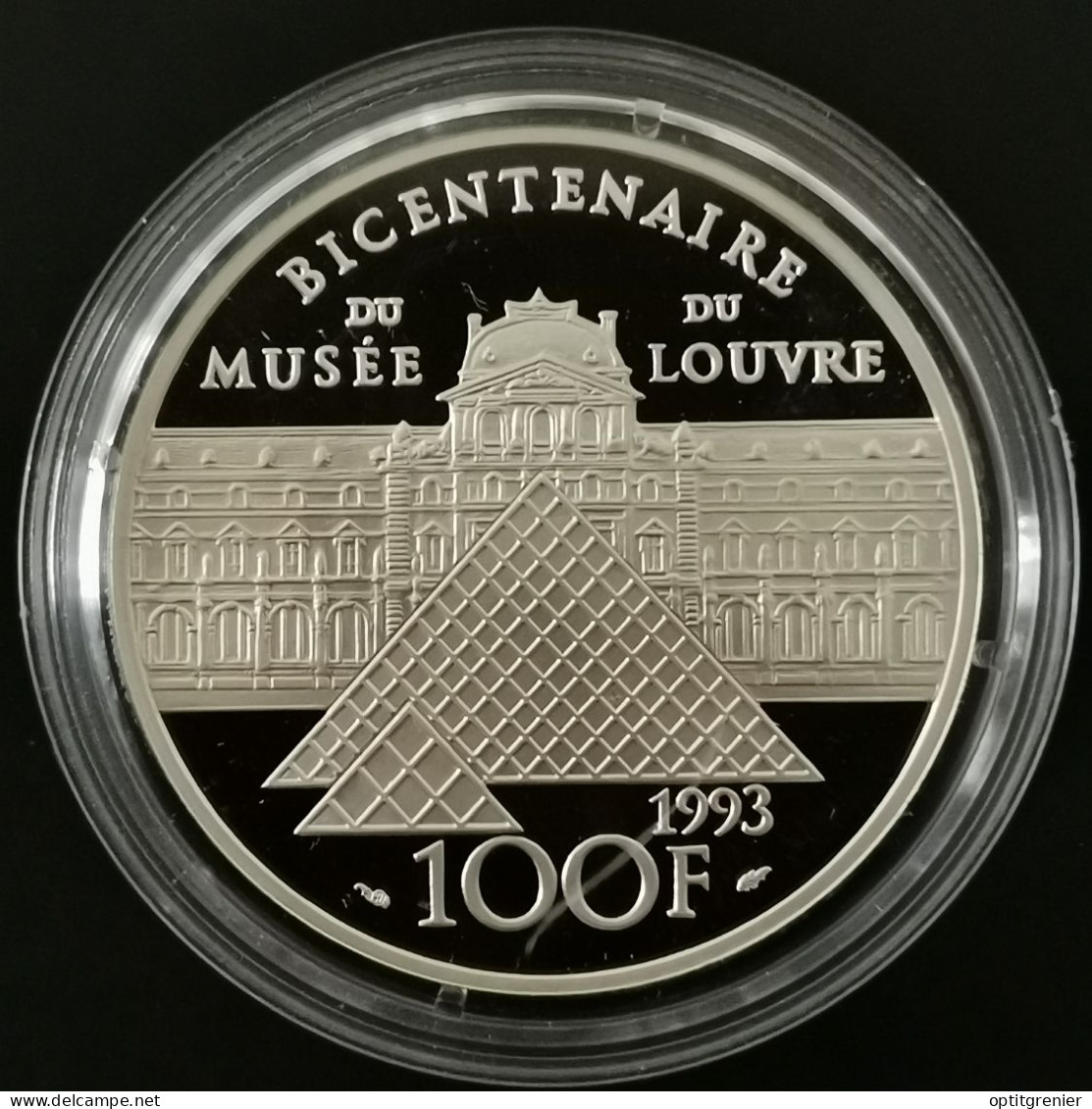 100 FRANCS ARGENT BE 1993 LOUVRE MONA LISA FRANCE / SANS COFFRET / PROOF SILVER - 100 Francs