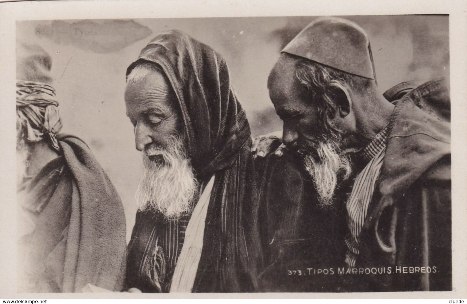 Real Photo Tipos Marroquis Hebreos Types Juifs Du Maroc - Judaika