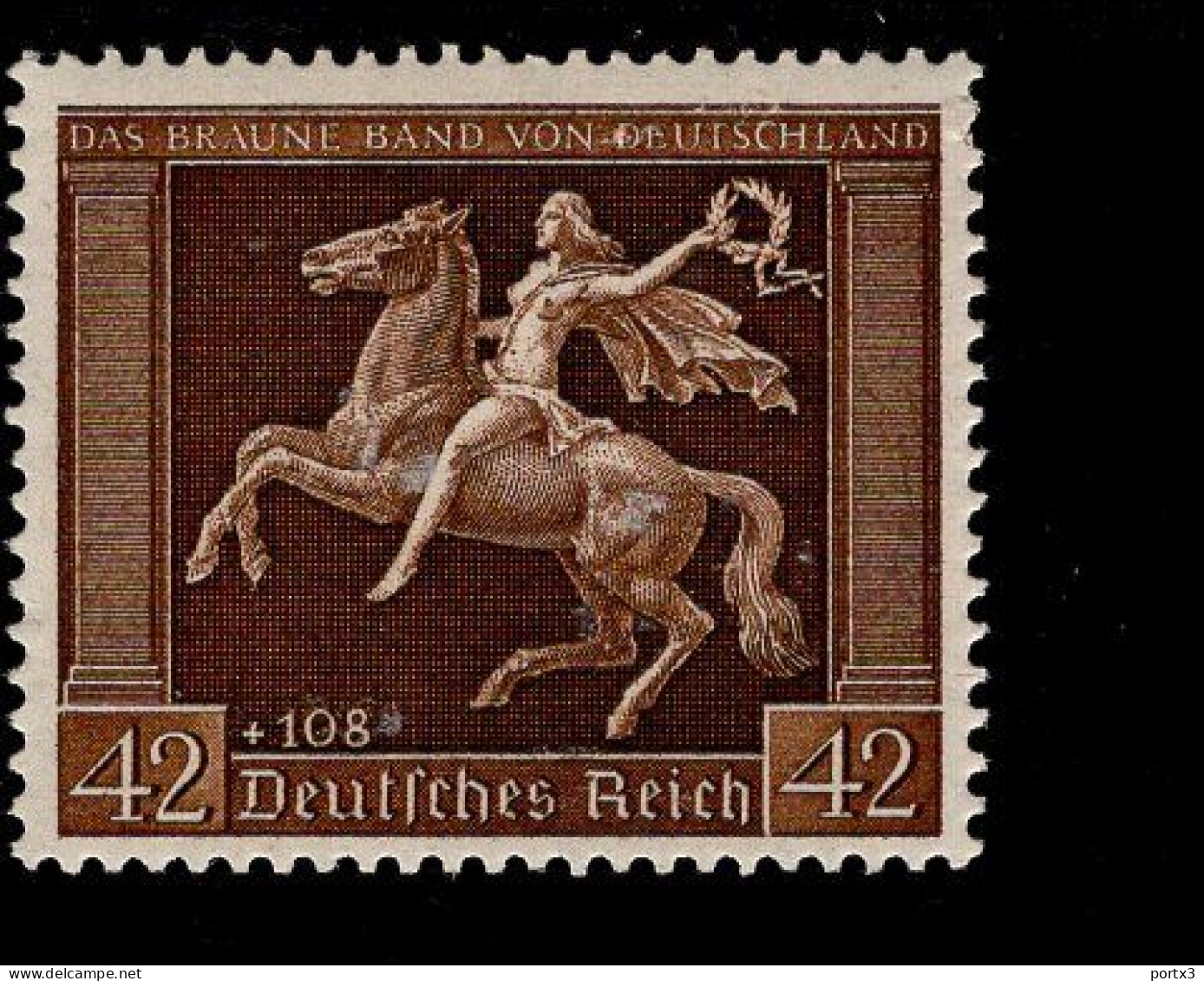 Deutsches Reich 671 Das Braune Bandt MLH Falz * - Neufs