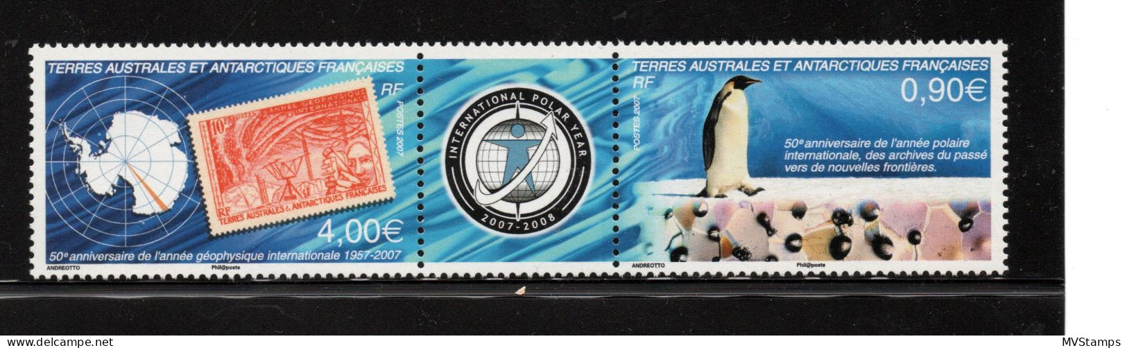 TAAF Antarctica (France) 2007 Set Pinquin/Birds/Maps Stamps (Michel 621/22) Nice MNH - Ongebruikt