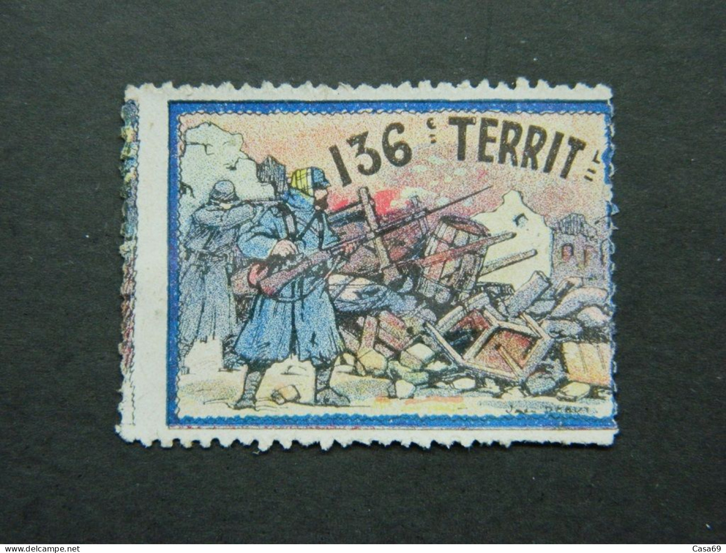 Vignette Militaire Delandre 136ème Bataillon Infanterie Territoriale - Military Heritage