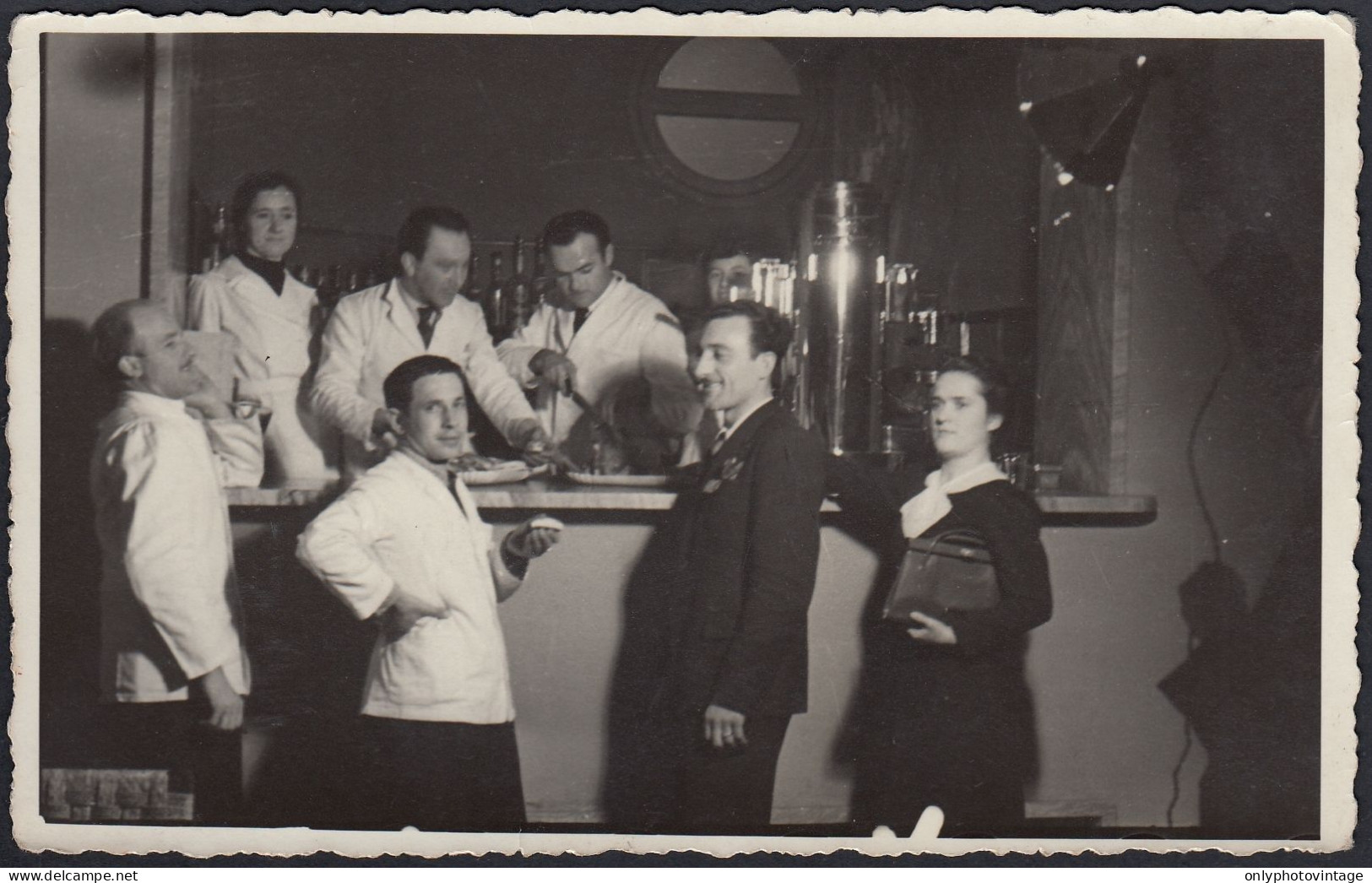 Italia 1950, Ristorante, Camerieri, Clienti, Foto Epoca, Vintage Photo - Lieux