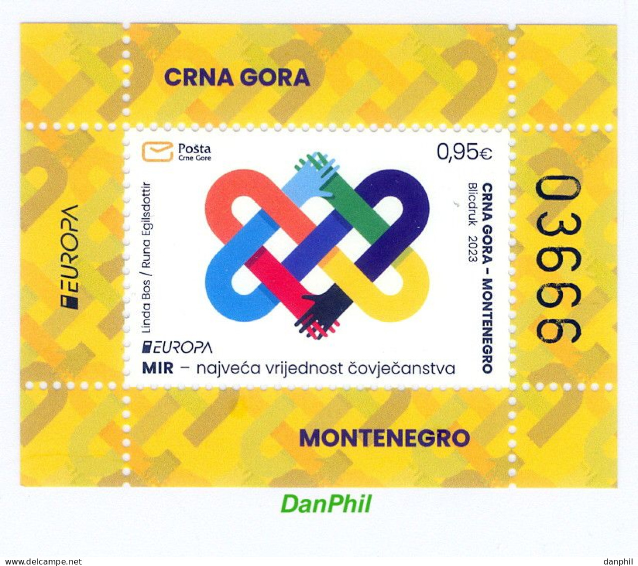 Montenegro 2023 Europa CEPT (**) Humanright - 2023