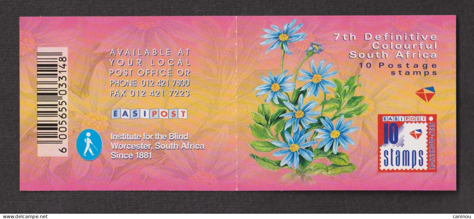 AFRIQUE DU SUD   Y & T CARNET C1164A  FLEURS INSTITUT POUR LES AVEUGLES 2001 NEUF - Postzegelboekjes