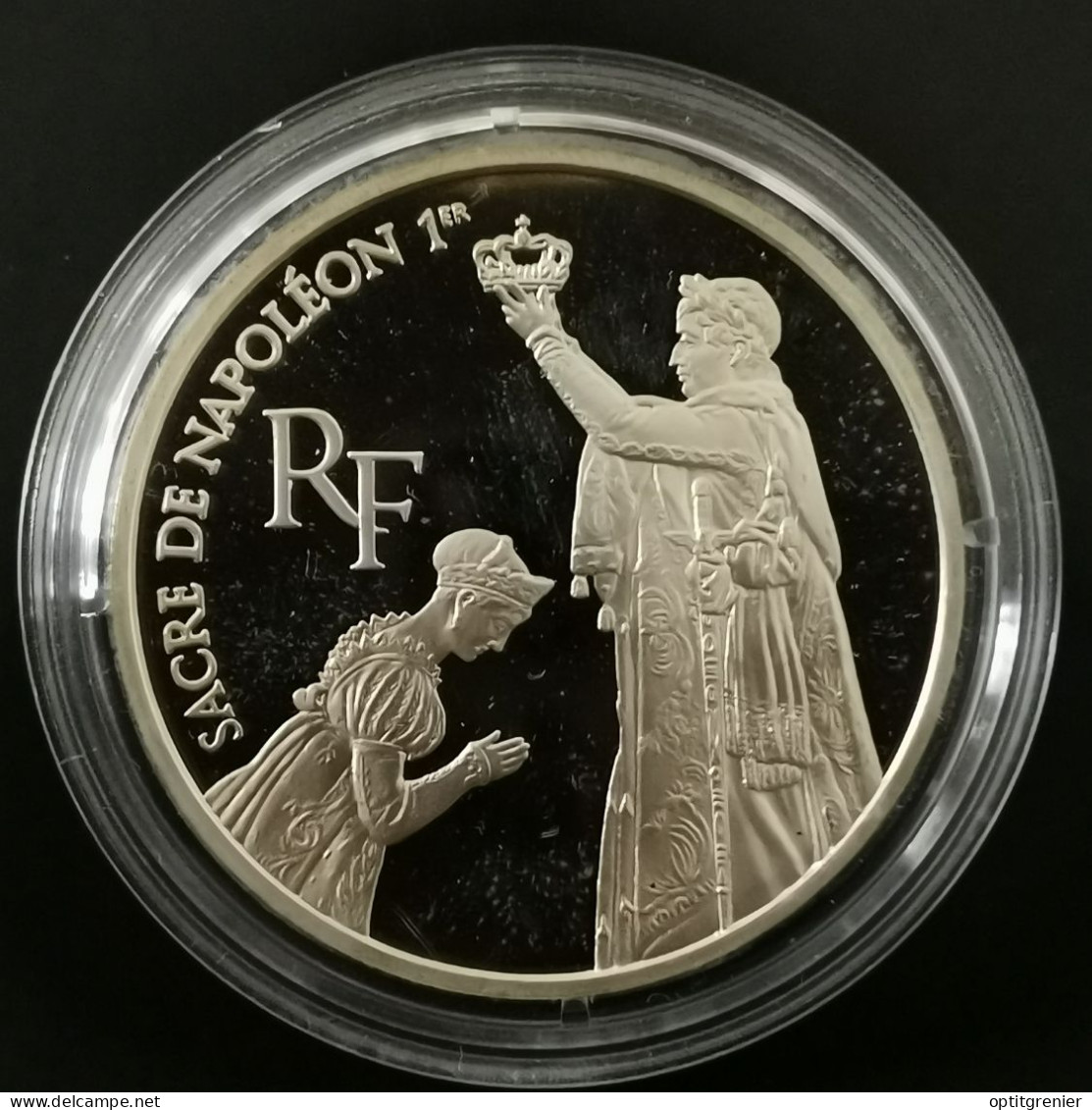 100 FRANCS ARGENT BE 1993 LOUVRE LE SACRE DE NAPOLEON FRANCE / SANS COFFRET / PROOF SILVER - 100 Francs