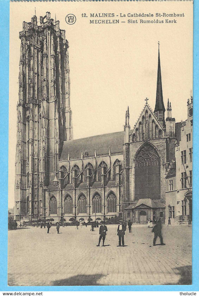 Mechelen-Malines+/-1920-Sint Rumoldus Kerk-La Cathédrale St.Rombaut-photo F.Walschaerts - Malines