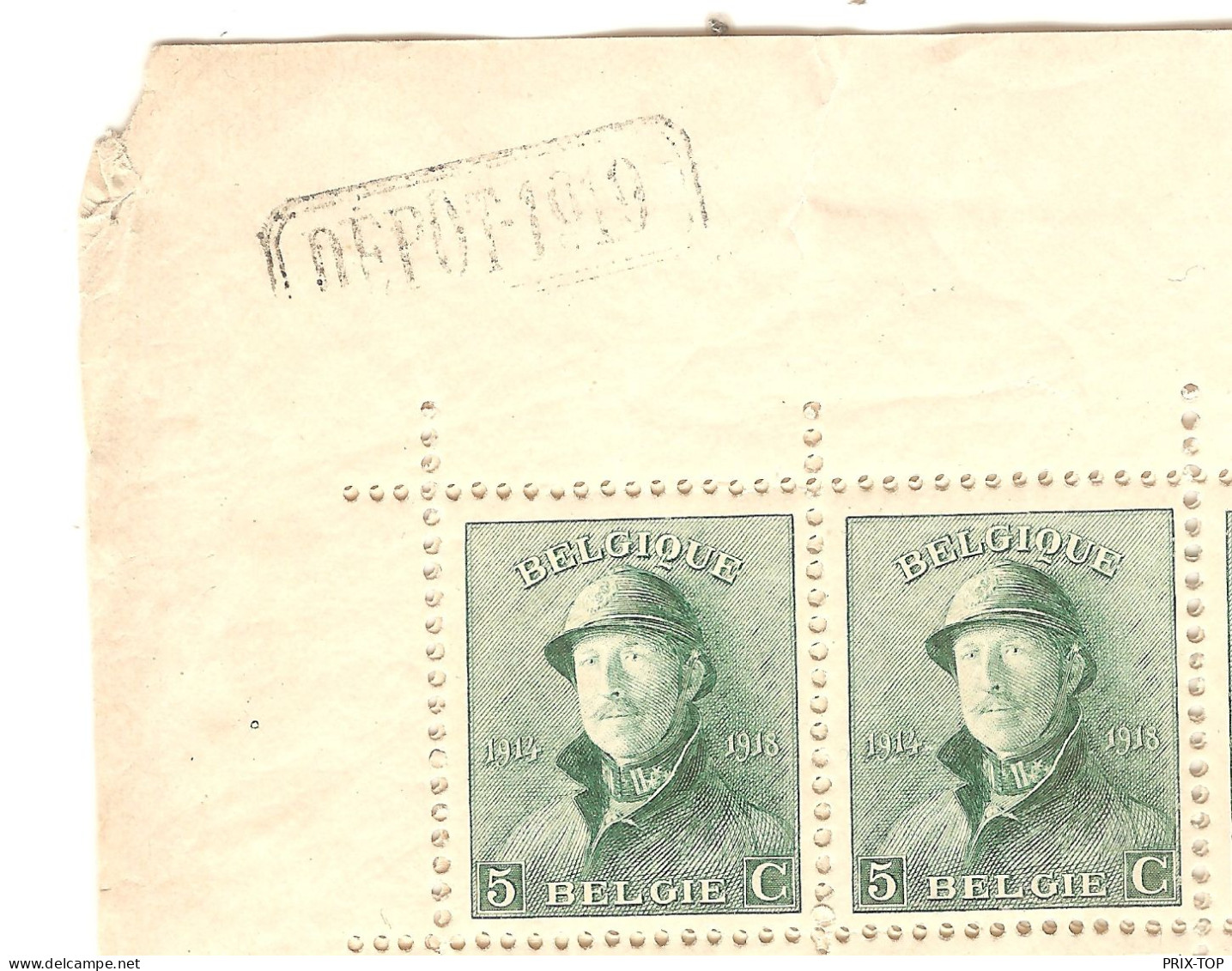 TP 167 Albert Casqué Demi Feuille De 50 Dépôt 1919 Comme Elle Se Présente - Unused Stamps