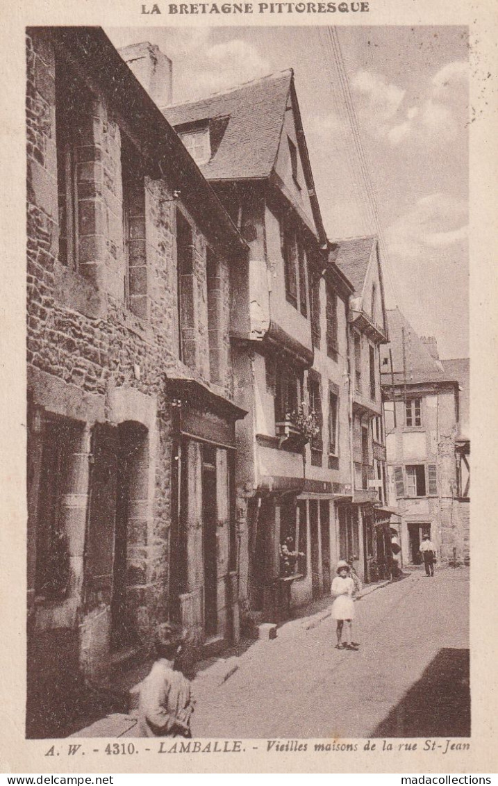 Lamballe  (22 - Côtes D'Armor)  Vieilles Maisons De La Rue St Jean - Lamballe