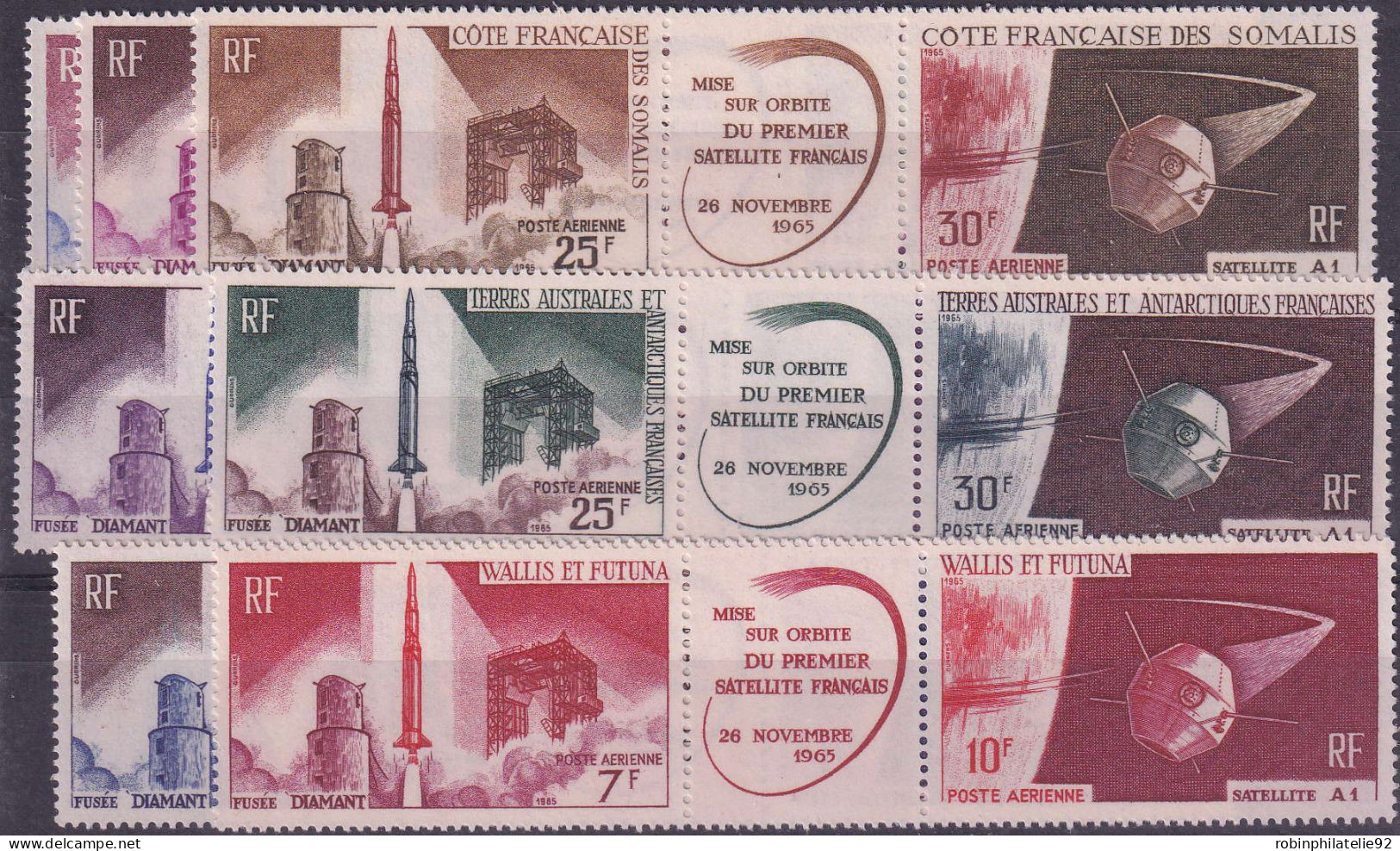 Séries Coloniales1966 Lancement Du 1er Satellite Français à Hammaguir 14 Timbres Qualité:** Cote:85 - Unclassified