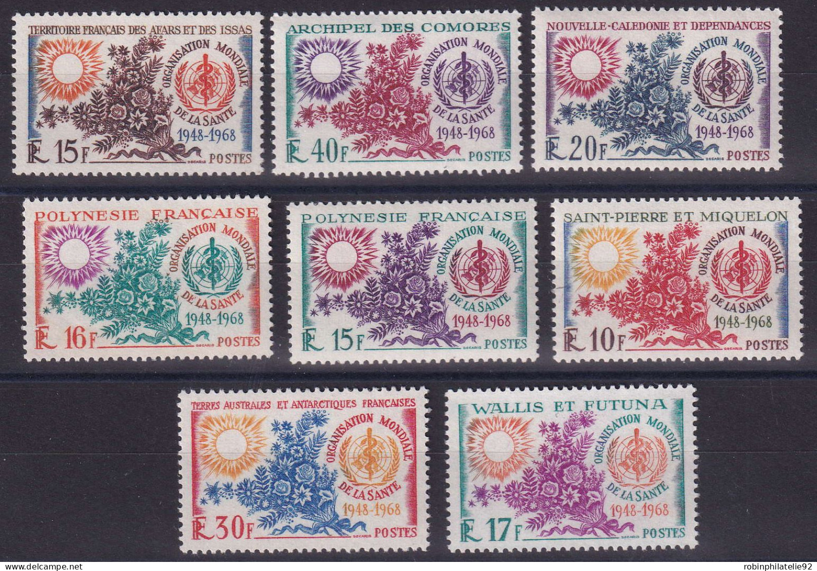 Séries Coloniales1968 O.M.S 8 Timbres Qualité:** Cote:173 - Zonder Classificatie