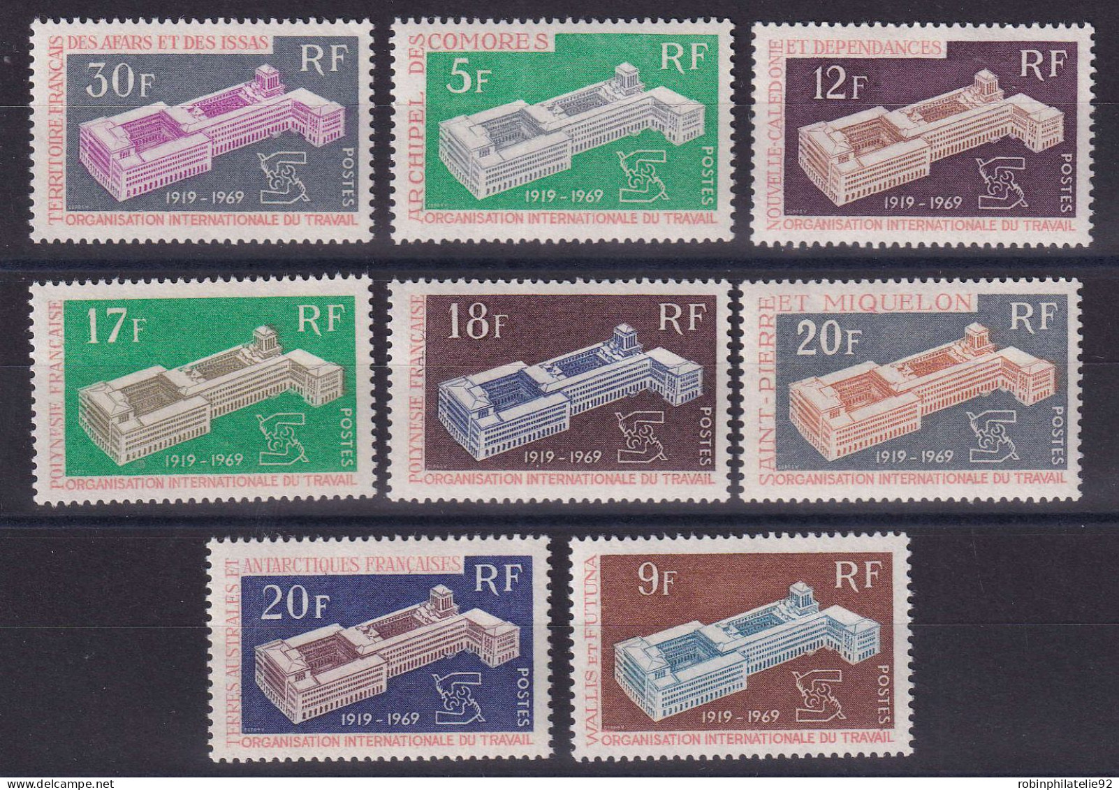 Séries Coloniales1969 Organisation Internationale Du Travail 8 Timbres Qualité:** Cote:81 - Zonder Classificatie