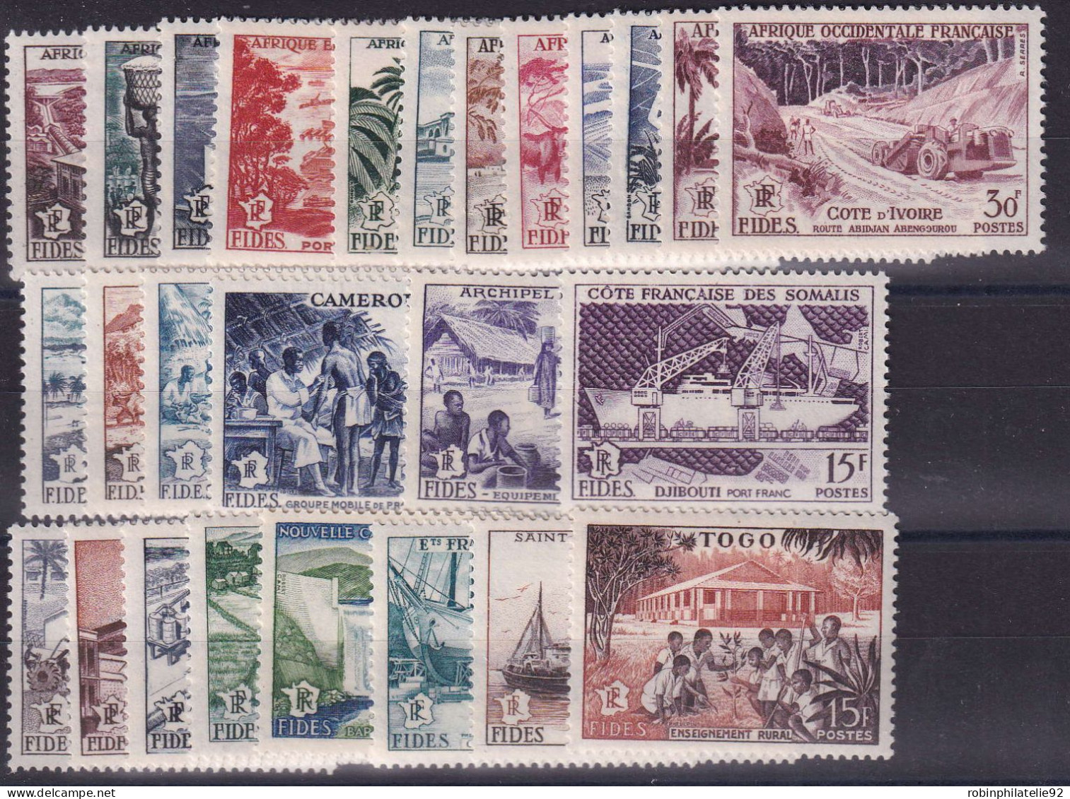 Séries Coloniales1956 FIDES 26 Timbres Qualité:** Cote:63 - 1954 10e Anniversaire De La Libération